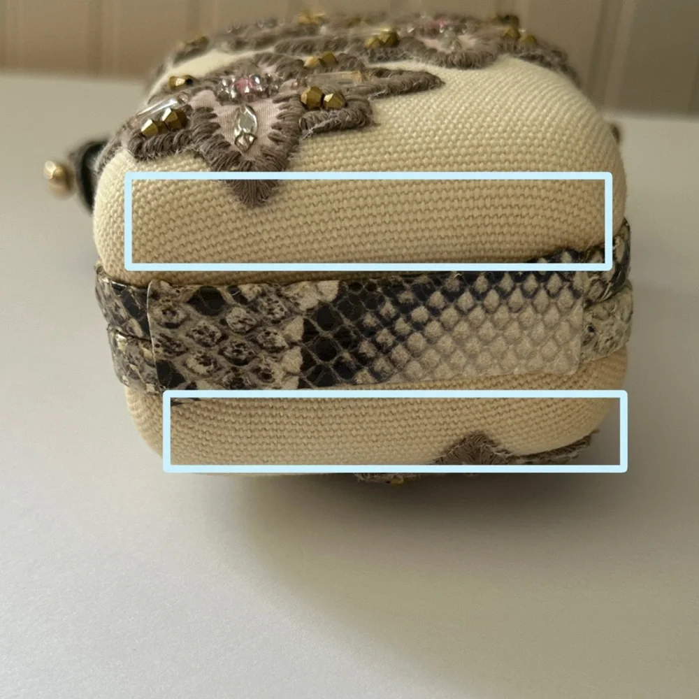 Tory Burch Jardin Canvas Minaudiere Clutch